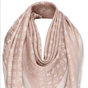 Authentic pink denim LV scarf